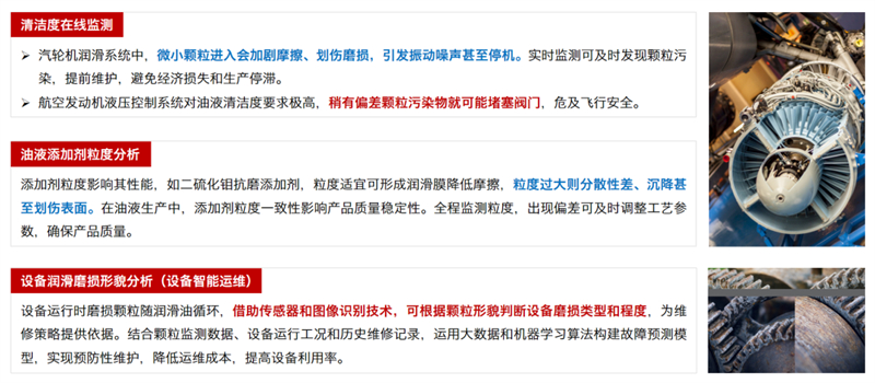 油液清潔度、添加劑粒度、設備磨損分析
